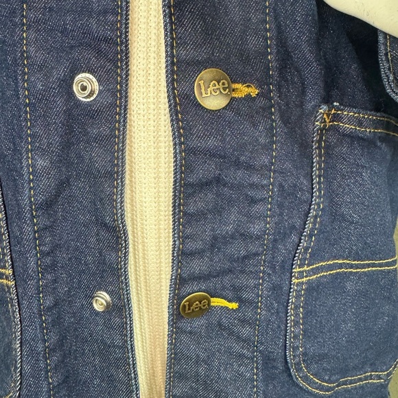 LEE 101 '70S WORKWEAR LOCO JACKET BLUE DENIM SIZE SMALL - Picture 11 of 13